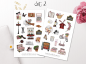 Preview: Mädchen Paris Sticker Set